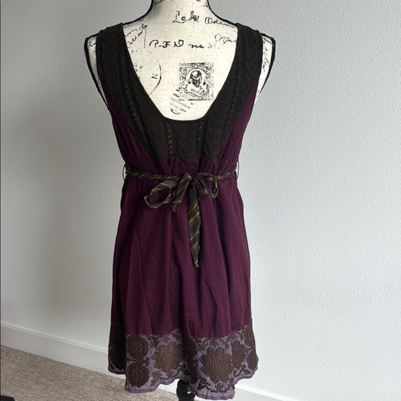Free People Purple and Brown Dress - Picture 2 of 5